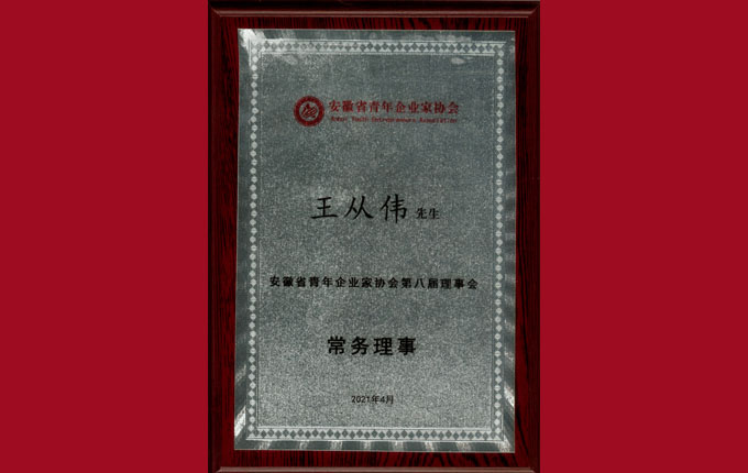 公司董事、副總經(jīng)理王從偉先生被增選為省青年企業(yè)家協(xié)會常務(wù)理事